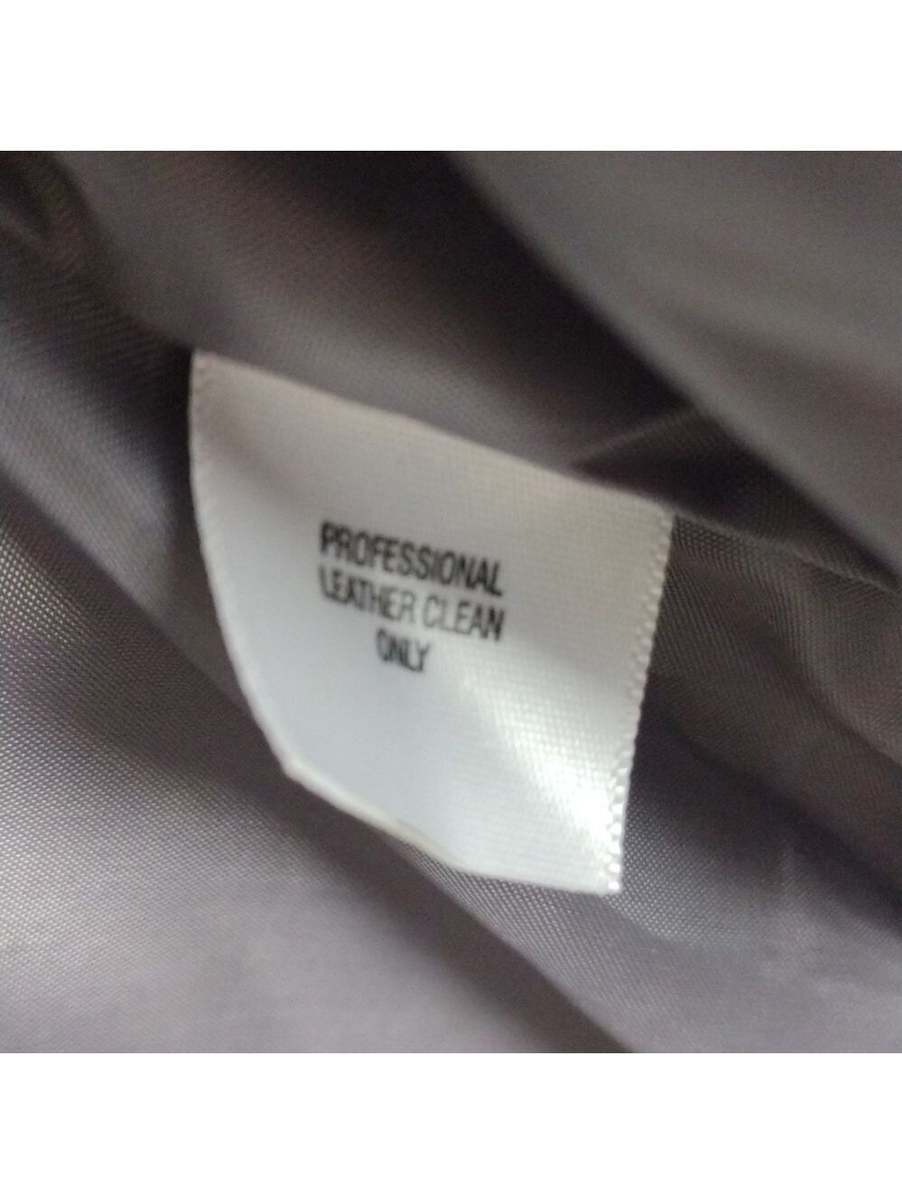 Chadwick's Grey Leather One Notched Collar Long Sleeve Button Front Blazer Coat - Picture 5 of 9